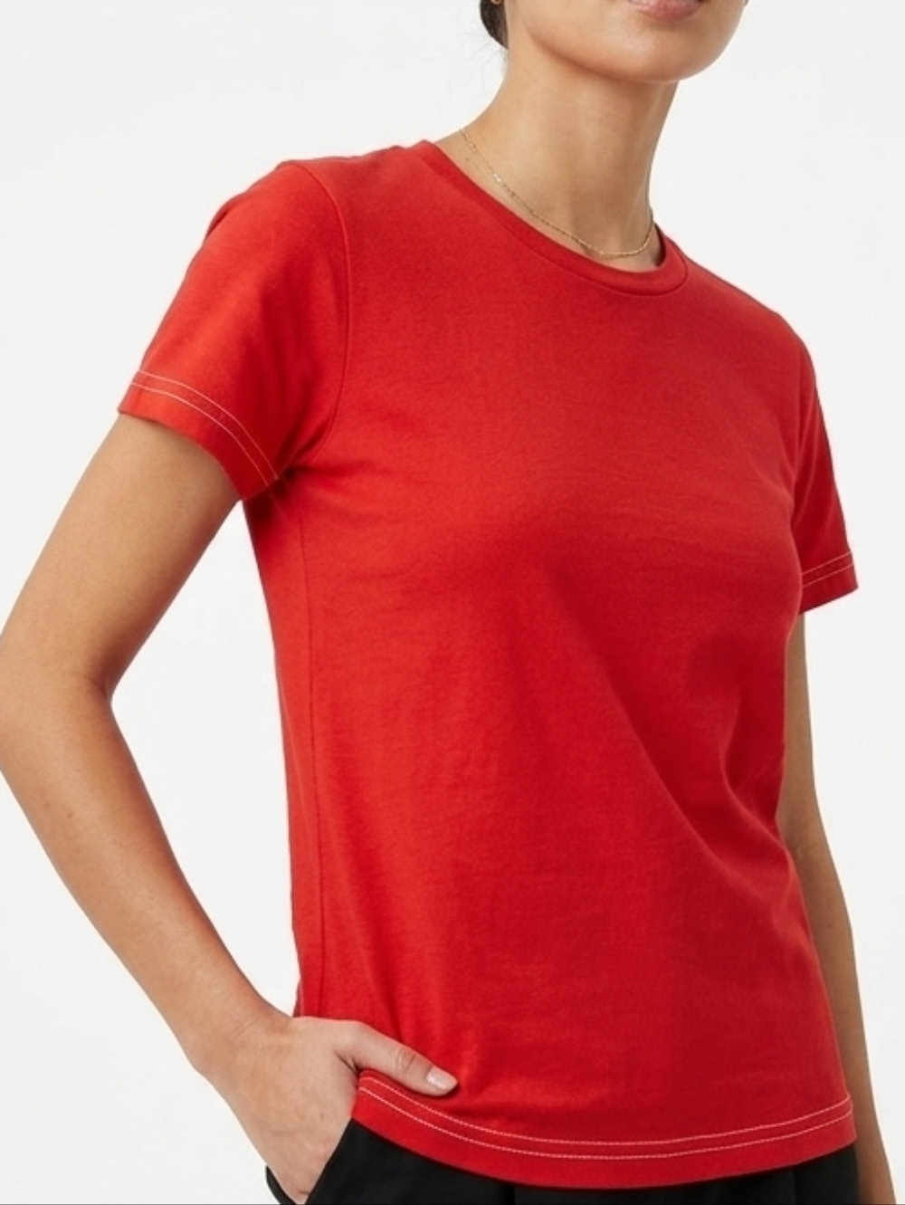 La Detresse Red Crewneck Tee Size XS